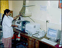 Analysing samples in the laboratory