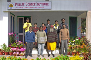 Some members of PSI outside the main office